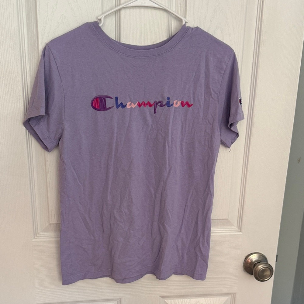 Champion Lavender Tee with Logo